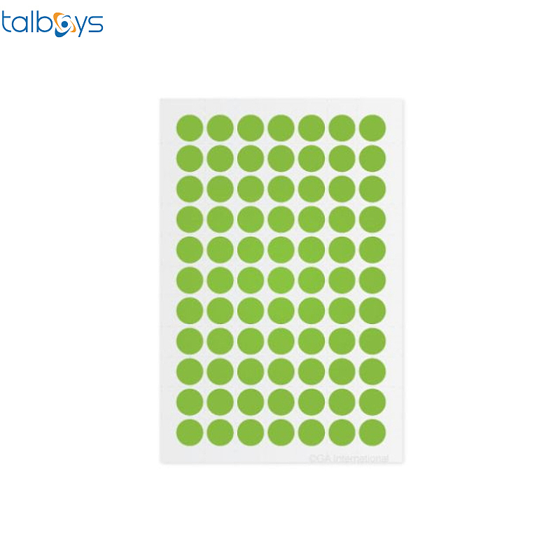 TALBOYS 彩色低温圆形标签 绿色 TS290740