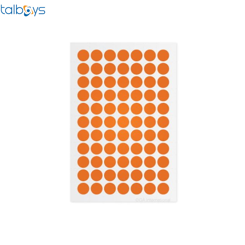 TALBOYS 彩色低温圆形标签 橙色 TS290744