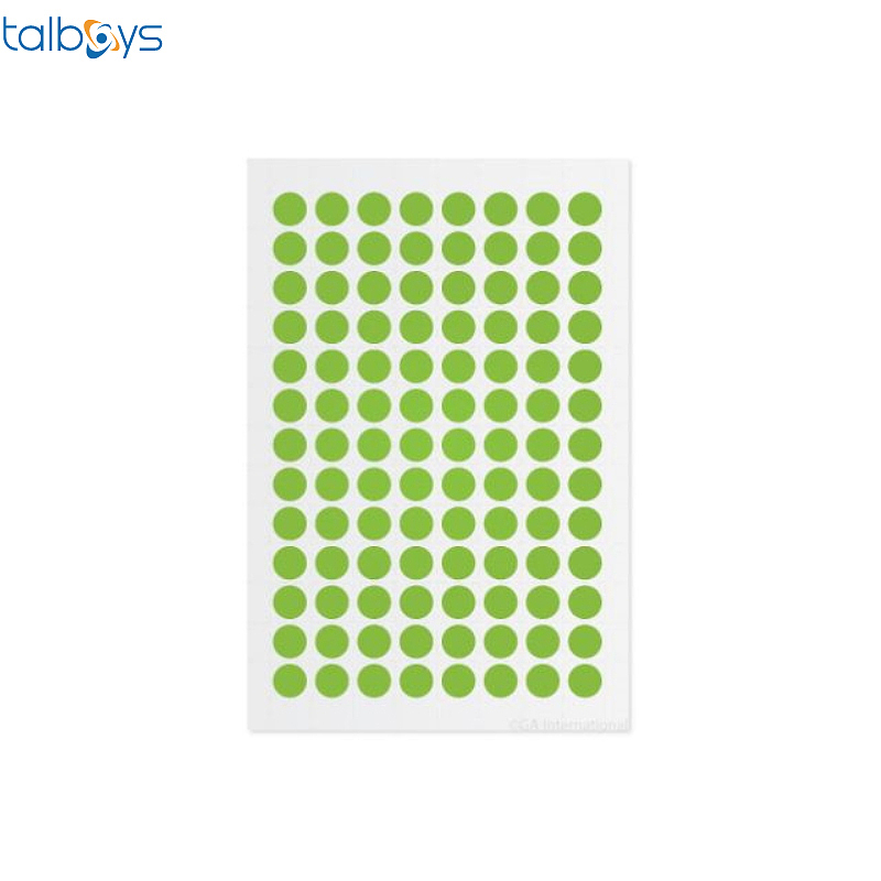 TALBOYS 彩色低温圆形标签 绿色 TS290723