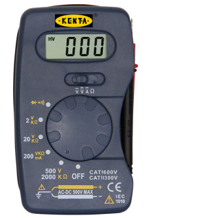 KENTA 迷你式数字万用表  70×120×18mm 1台