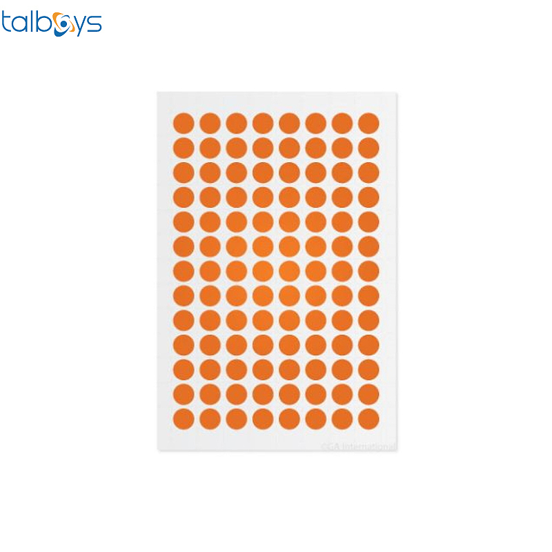 TALBOYS 彩色低温圆形标签 橙色 TS290727