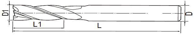 EXACT 整体硬质合金3刃波刃铣刀 06663-052