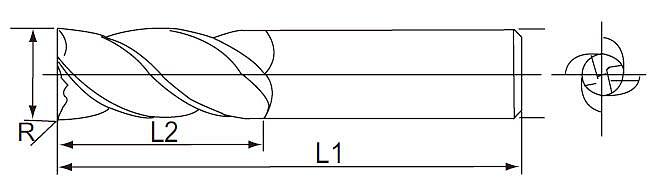 EXACT 整体硬质合金力铣刀 06661-677