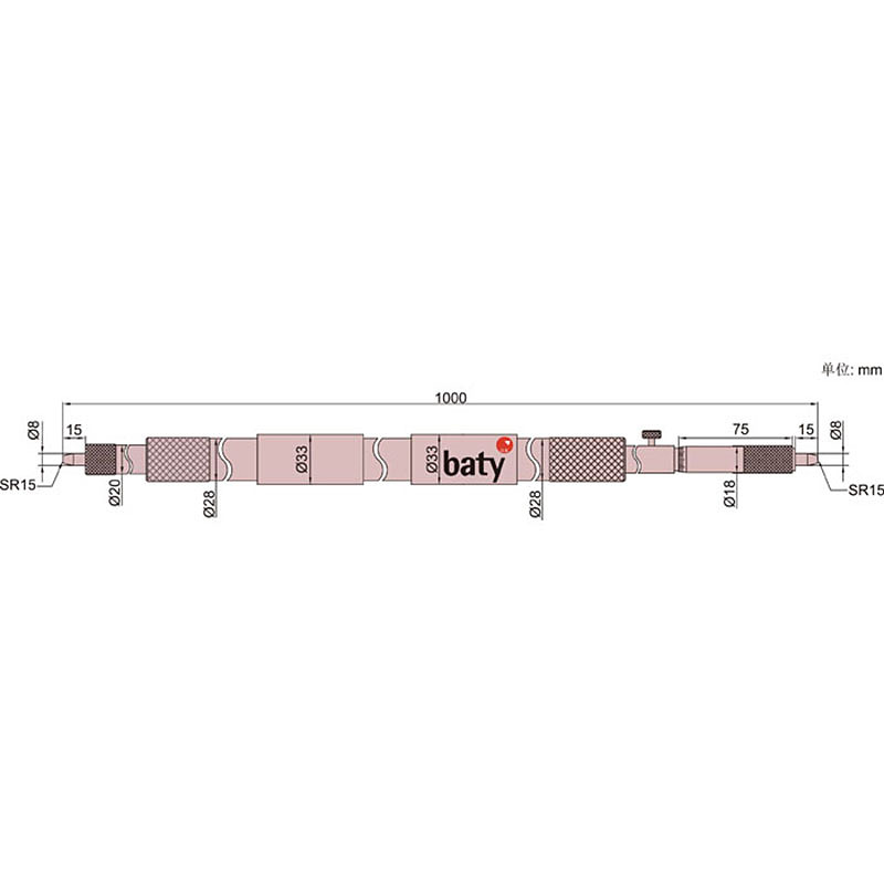 BATY 管状内径千分尺 BT2-300-668