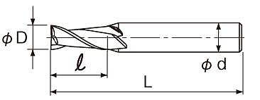 EXACT 铣刀2刃型2D 0664-022