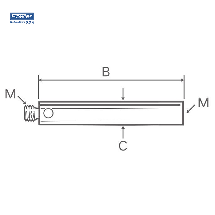 FOWLER M4螺纹测针加长杆(陶瓷) 54-404-543