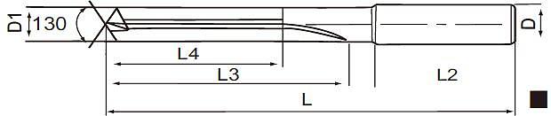 EXACT 硬质合金直槽钻 5XD 06660-908