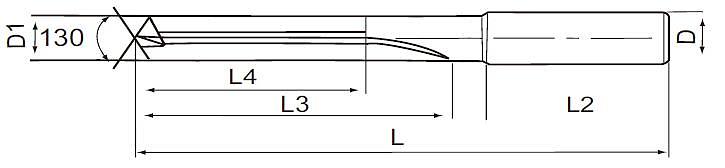 EXACT 硬质合金直槽钻 5XD 06660-875