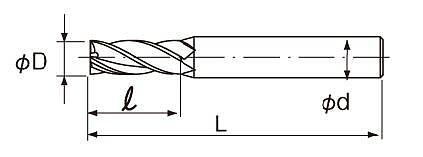 EXACT 铣刀4刃型 0664-490