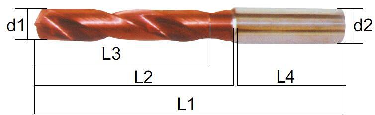 EXACT 硬质合金麻花钻 5XD 06660-418