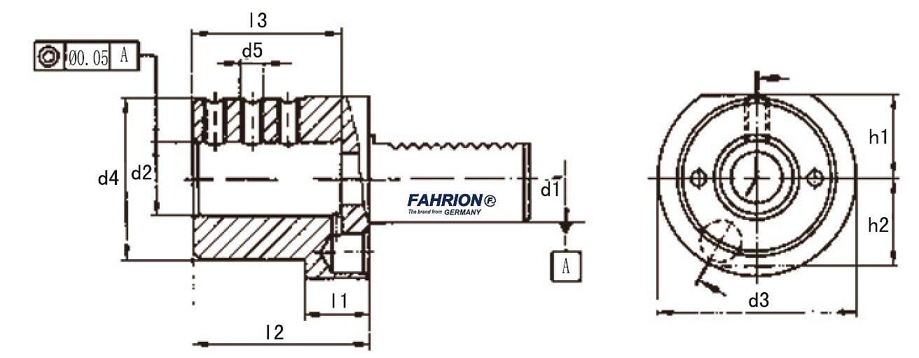 FAHRION E2型圆柱孔刀夹 76-003268E2-60X32