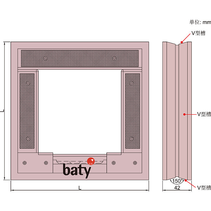 BATY 精密框式水平仪 SM2-700-76