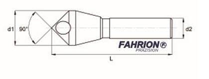 FAHRION 90°高速钢单孔锪钻 776-02025A