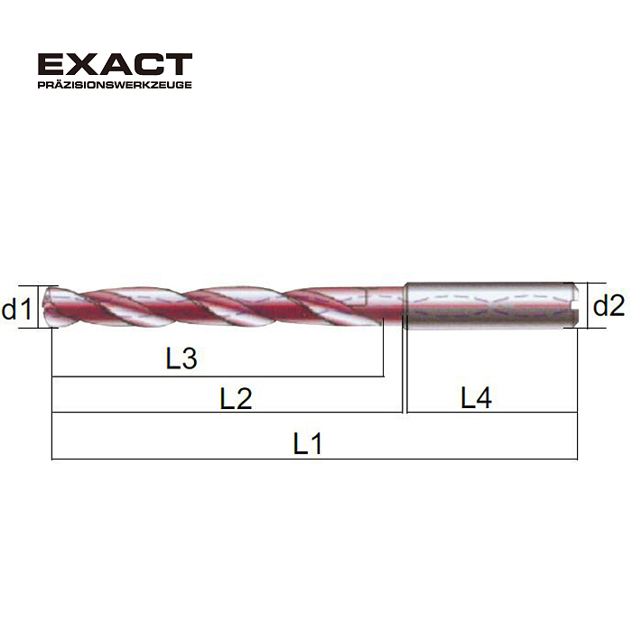 EXACT 硬质合金麻花钻 5XD 06660-474