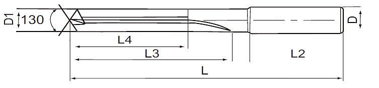 EXACT 硬质合金直槽钻 3XD 06660-736