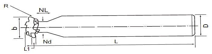 EXACT 整体硬质合金外圆弧T型槽铣刀 06661-865