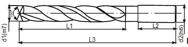 EXACT 硬质合金3刃钻 5XD 06660-673