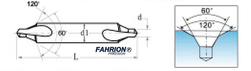 FAHRION B型高速钢中心钻 776-00100B