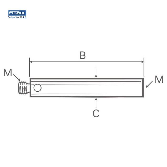 FOWLER M3螺纹测针加长杆(陶瓷) 54-404-534