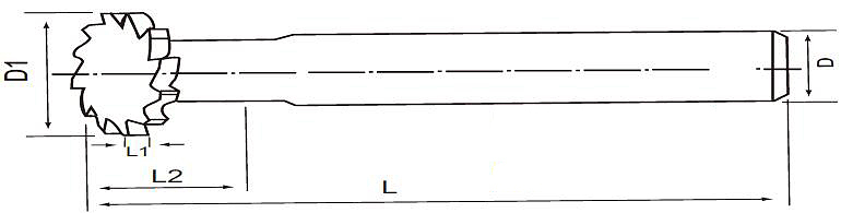 EXACT 整体硬质合金T型槽铣刀 06661-849