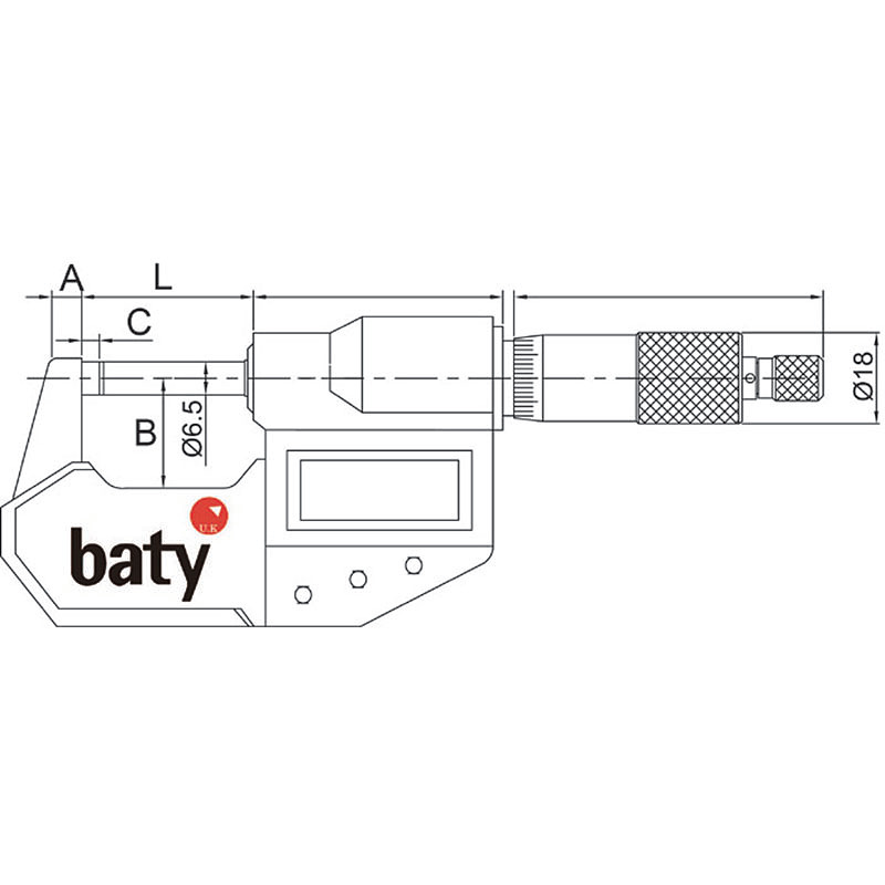 BATY 数显外径千分尺 BT2-300-299