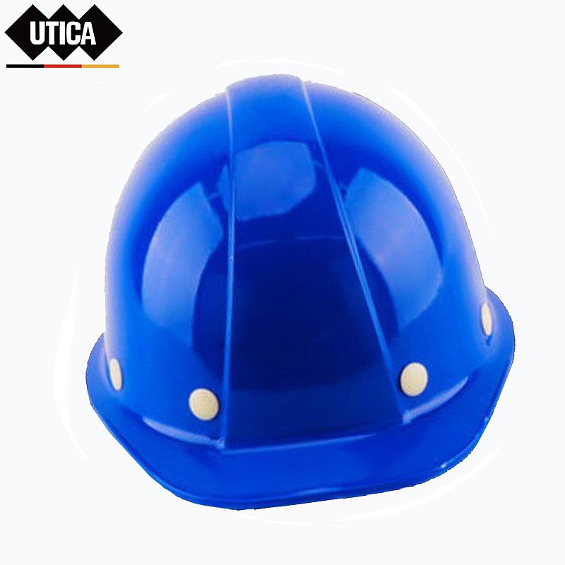 UTICA 消防PE-Y蓝色一字玻璃钢型安全帽 UT119-100-990