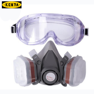 KENTA 半面罩、护目镜、3号滤毒盒8件套(410主体×1、护目镜×1、过滤盒×2、过滤棉×2、过滤盖×2)
