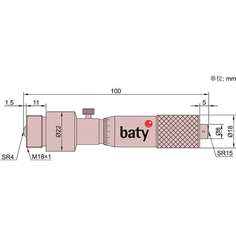 BATY 管状内径千分尺 BT2-300-664