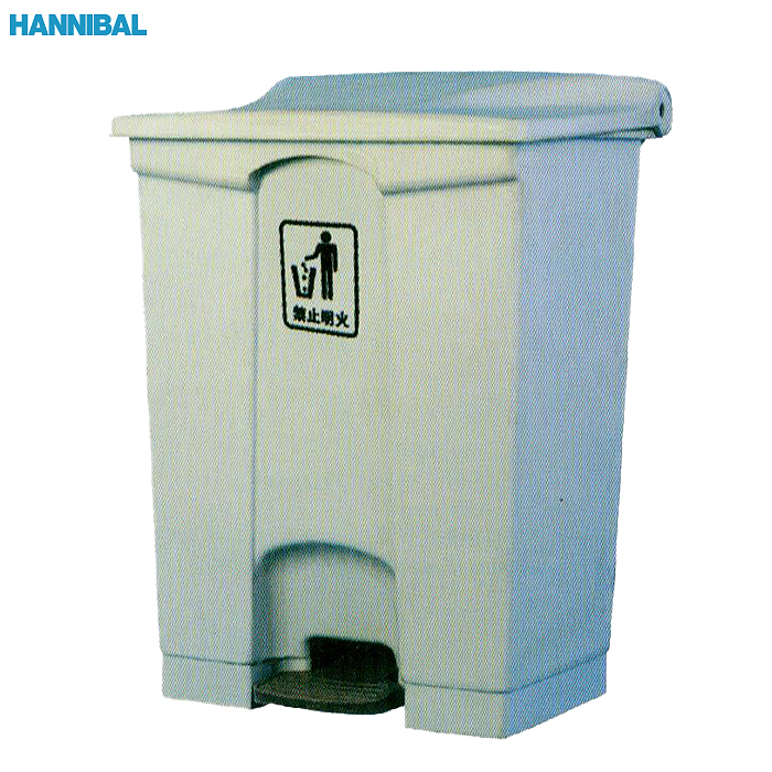 HANNIBAL 踏板式垃圾桶 KT9-900-660 50.4×41.2×67.3cm 60L 灰色 1个 AA2762696