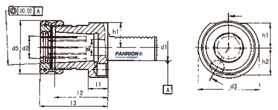 FAHRION E3-型DIN6388EOC夹头刀夹 76-003270E3-60X40