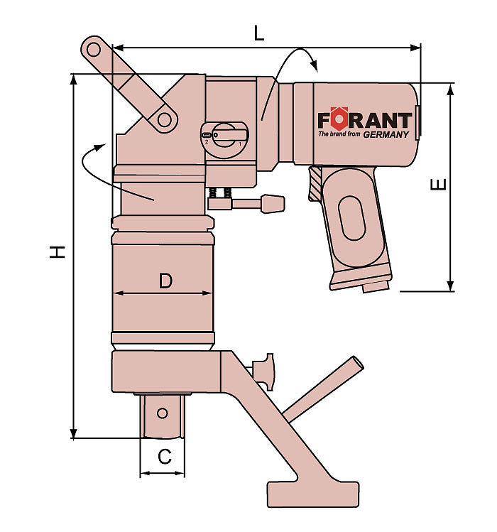 FORANT 标准弯柄气动扭矩扳手 88507480