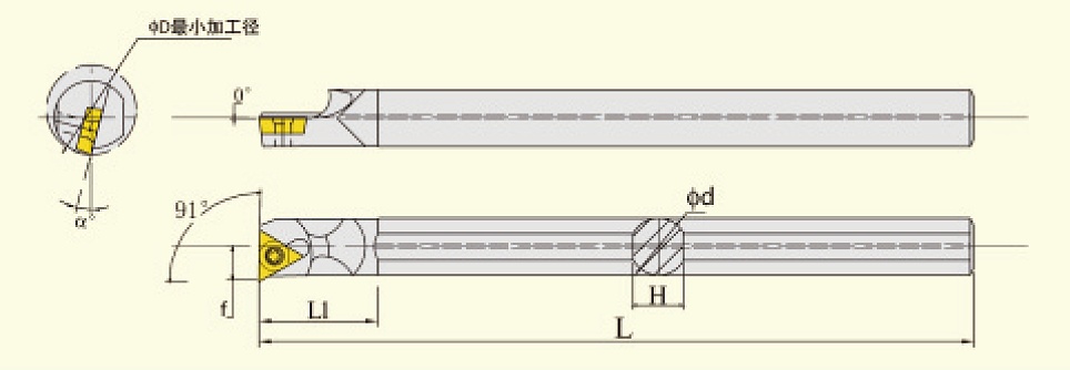 FAHRION 钨钢抗震刀杆系列 C25T16-A