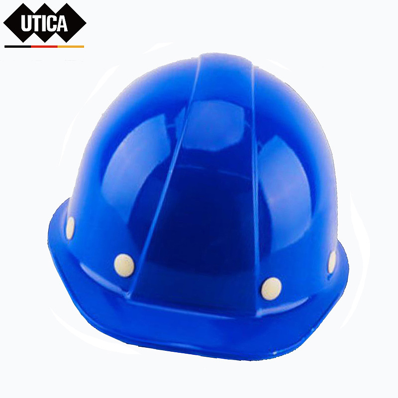 UTICA 消防PE-Y蓝色一字玻璃钢型安全帽 UT119-100-990