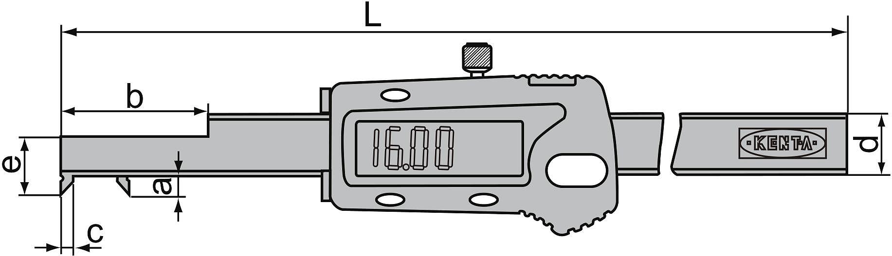 KENTA 内槽数显卡尺 KT5-231-226