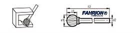 FAHRION 加长柄系列-球形硬质合金旋转锉(D型) 776-60303X