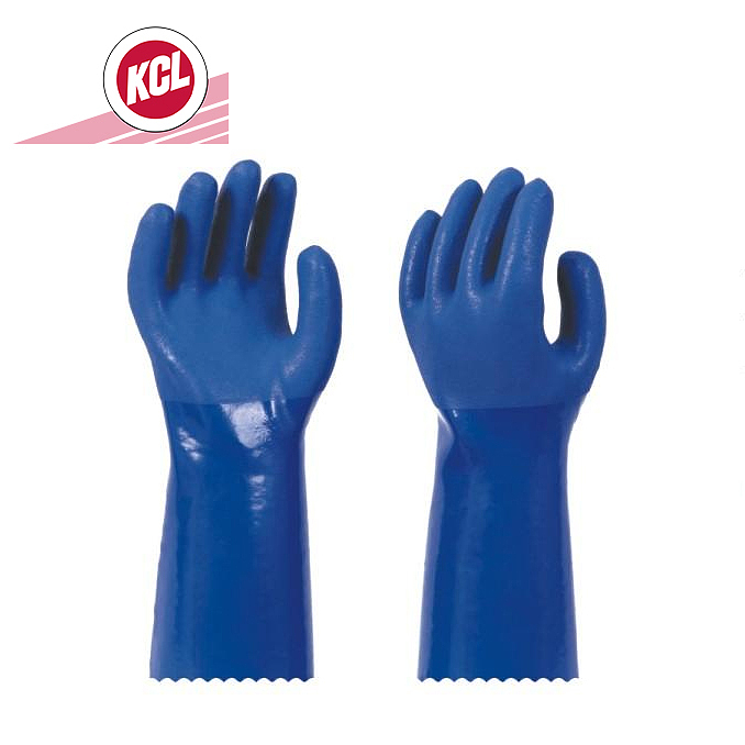 KCL PVC耐油手套 蓝色 M SL16-100-571