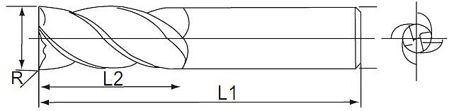 EXACT 整体硬质合金立铣刀 06661-752