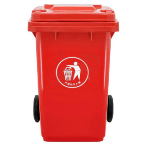 KCL 120L户外移动加厚红色垃圾桶