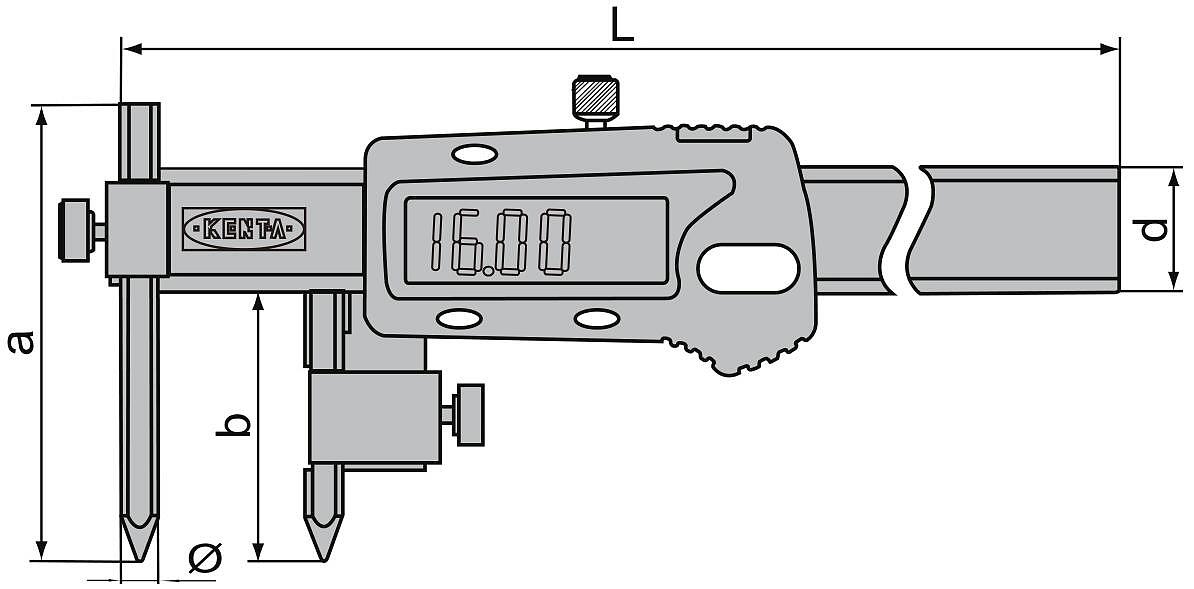 KENTA 中心距数显卡尺 KT5-231-214