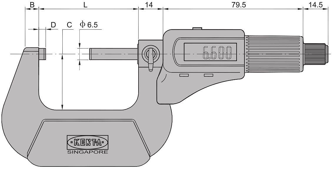 KENTA 数显外径千分尺(经济型) KT5-230-450