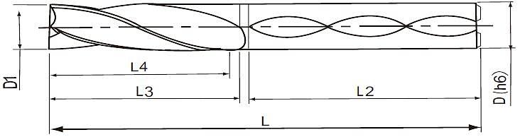 EXACT 硬质合金平底钻 3xD 06661-004