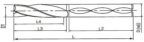 EXACT 硬质合金平底钻 3xD 06661-011