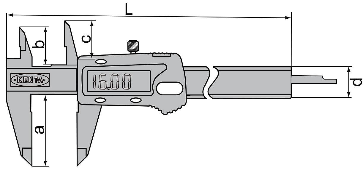 KENTA 上同向爪数显卡尺 KT5-231-217