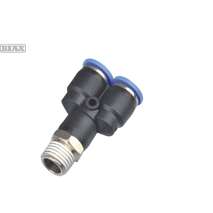 BIAX Y型螺纹三通快插式气管接头/AT91-100-167 APX06-M5