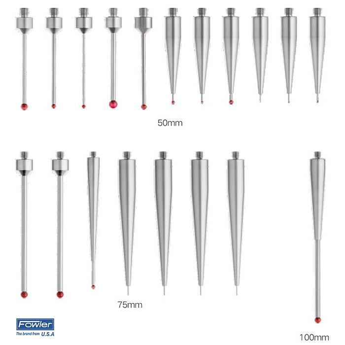 FOWLER 红宝石球测针(碳纤维测杆) 54-404-496