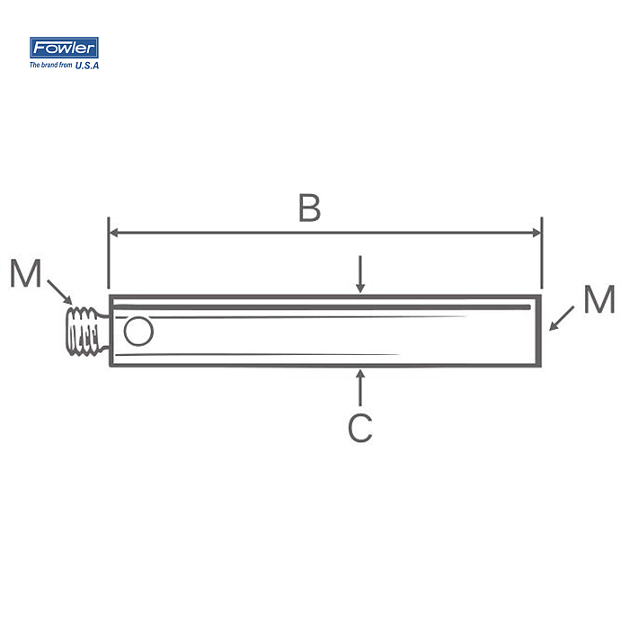 FOWLER M2螺纹测针加长杆(不锈钢) 54-404-519