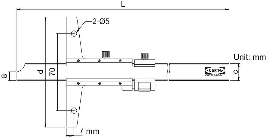 KENTA 游标深度尺(分体型) KT5-235-161