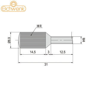 SCHWENK 方块规附件-滚花螺钉