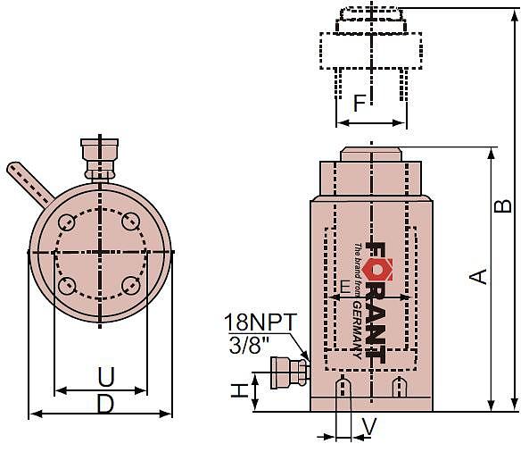 FORANT 双作用大吨位液压千斤顶 88103562