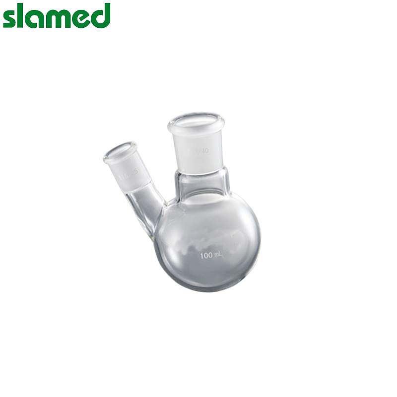 SLAMED 玻璃双口烧瓶 250ml 内管磨口24/40 侧管磨口19/38 SD7-113-356